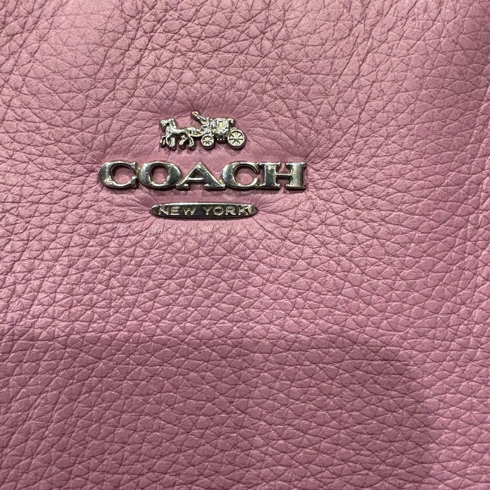 Coach Pebbled Leather Tote Bag – Lilac / Light Purple - Picture 4 of 12